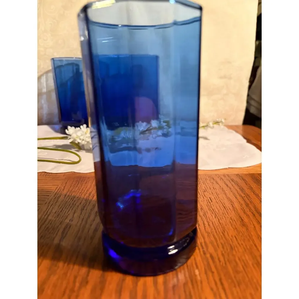 Set of 4 Anchor Hocking Cobalt Blue Highball Glasses